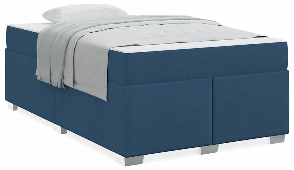 vidaXL Σκελετός Κρεβατιού Μπλε 120 x 190 cm ύφασμα