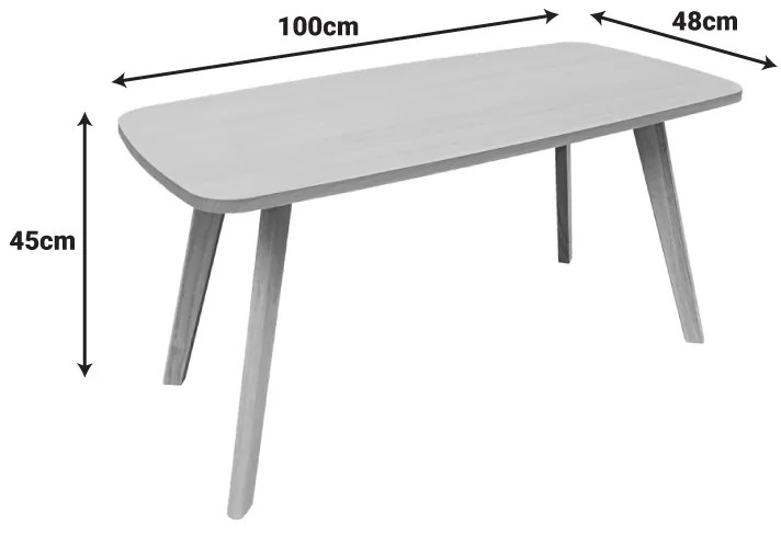 Τραπέζι σαλονιού Komela mdf σε φυσική απόχρωση 100x48x45cm
