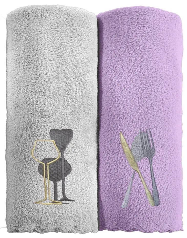 Πετσέτες Κουζίνας Gourmet Set 20 (Σετ 2τμχ) Multi Guy Laroche 35x50cm Microfiber