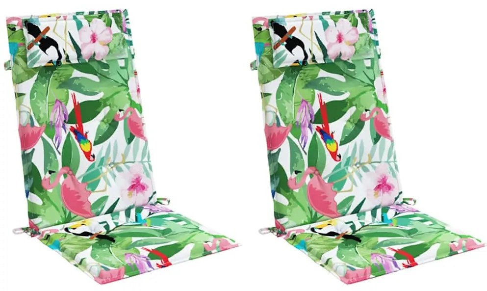 vidaXL Μαξιλάρια Καρέκλας με Ψηλή Πλάτη 2 τεμ. Πολύχρωμα Ύφασμα Oxford