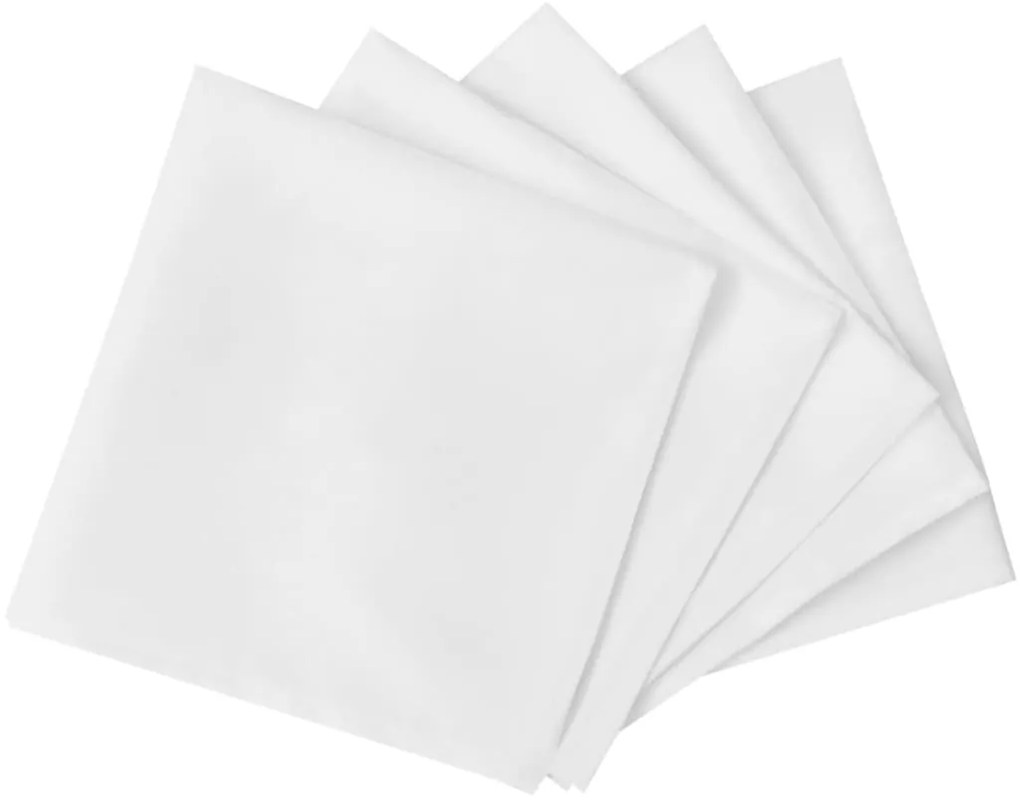 vidaXL Πετσέτες Φαγητού 100 τεμ. Λευκές 50 x 50 εκ.