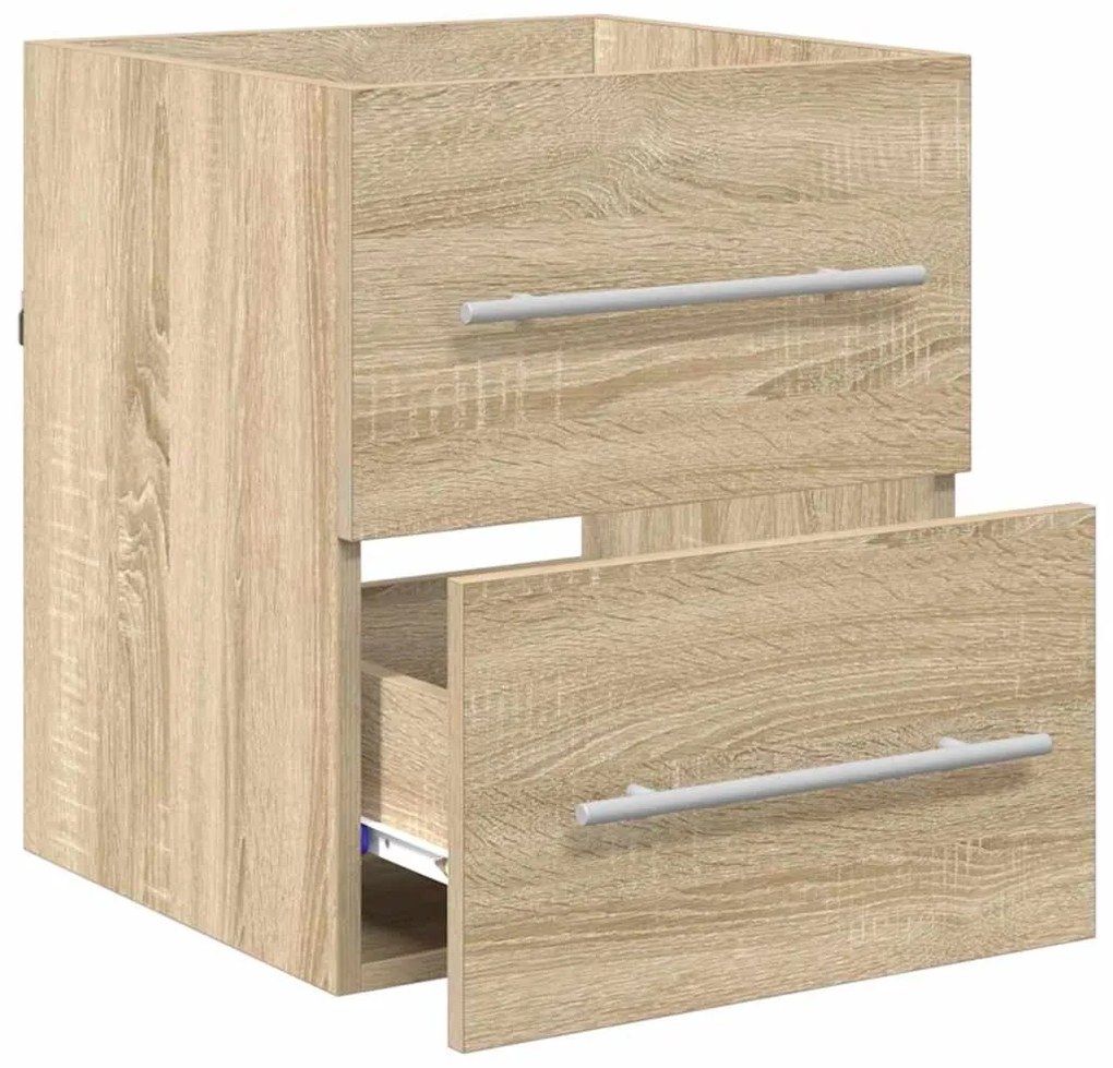 vidaXL Ντουλάπι νιπτήρα με συρτάρι Δρύς Sonoma 38,5 x 41 x 48 εκ