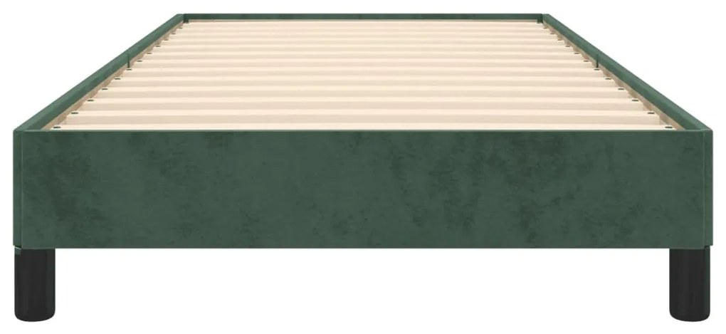 vidaXL Πλαίσιο Κρεβατιού Σκούρο Πράσινο 90x200 εκ. Βελούδινο