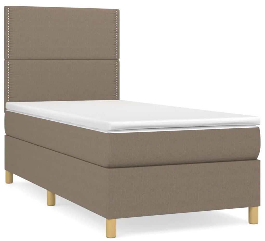 ΚΡΕΒΑΤΙ BOXSPRING ΜΕ ΣΤΡΩΜΑ TAUPE 80X200 ΕΚ. ΥΦΑΣΜΑΤΙΝΟ 3142213