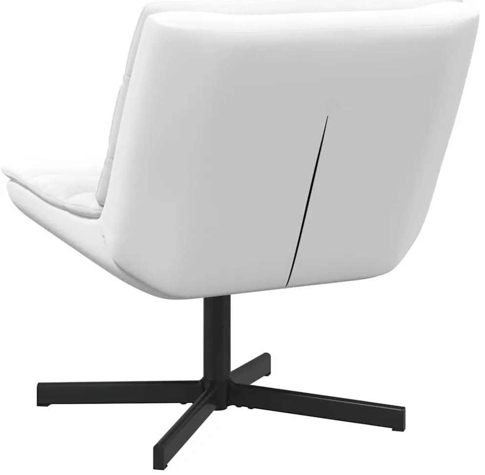 vidaXL Περιστρεφόμενη καρέκλα Λευκό 63 x 75 x 76 εκ Τεχνητό δέρμα