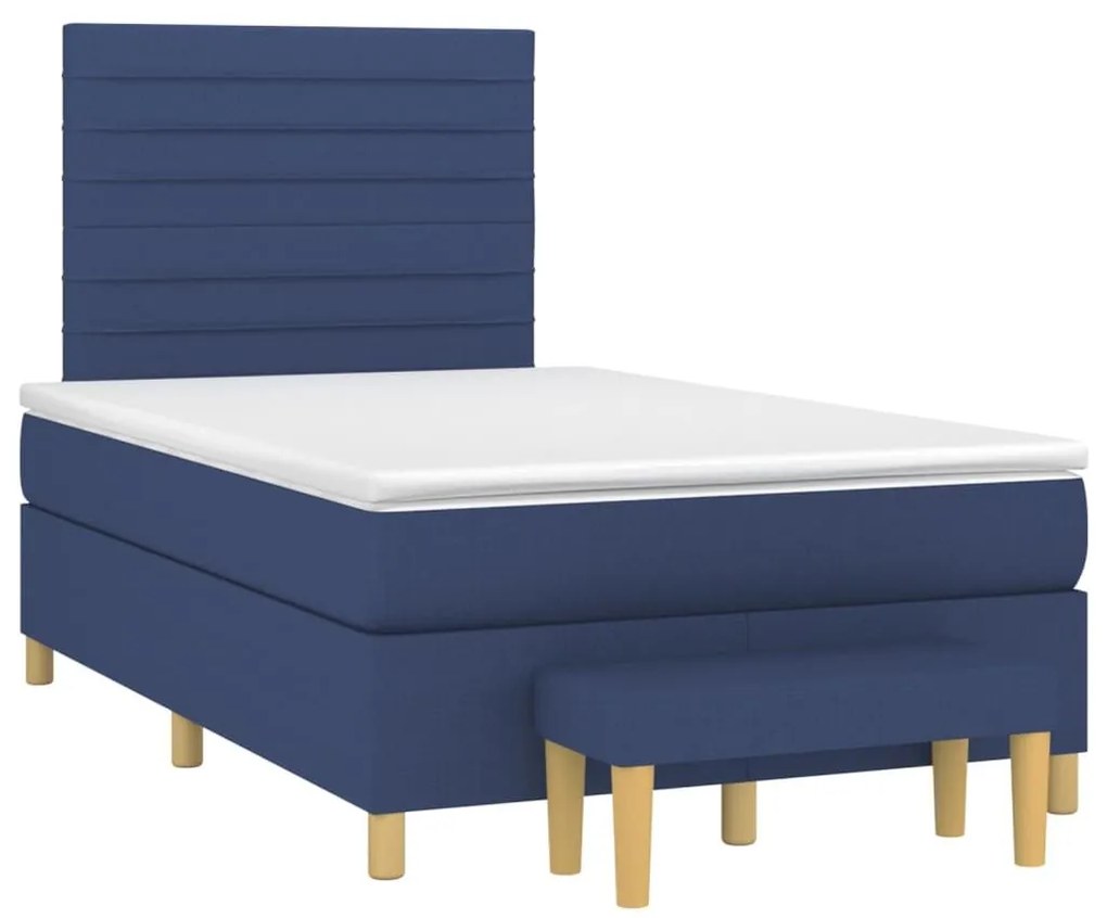 ΚΡΕΒΑΤΙ BOXSPRING ΜΕ ΣΤΡΩΜΑ ΜΠΛΕ 120X190 ΕΚ. ΥΦΑΣΜΑΤΙΝΟ 3270417