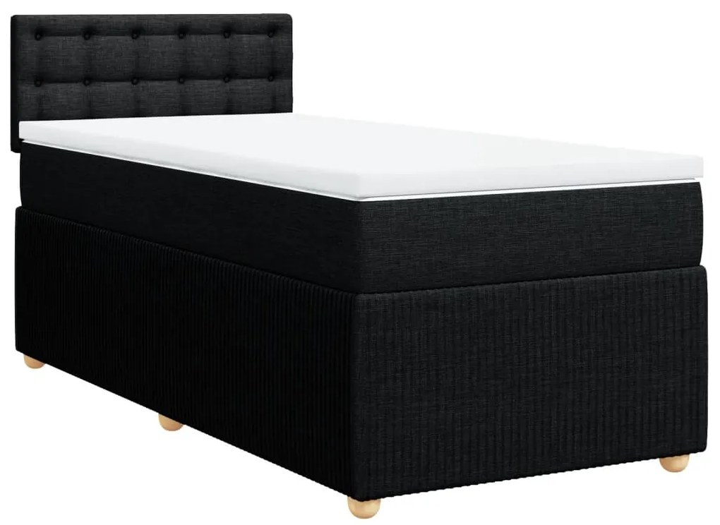 ΚΡΕΒΑΤΙ BOXSPRING ΜΕ ΣΤΡΩΜΑ ΜΑΥΡΟ 90X200 ΕΚ. ΥΦΑΣΜΑΤΙΝΟ 3289655