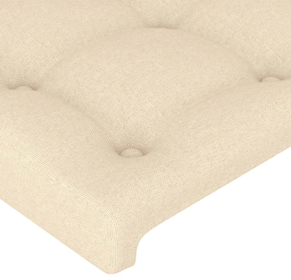 vidaXL Κεφαλάρι Κρεβατιού LED Κρεμ 103x16x78/88 εκ. Υφασμάτινο
