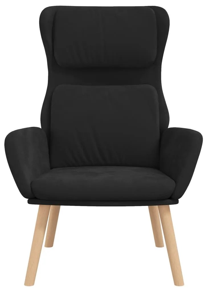 vidaXL Πολυθρόνα Relax Μαύρη Βελούδινη