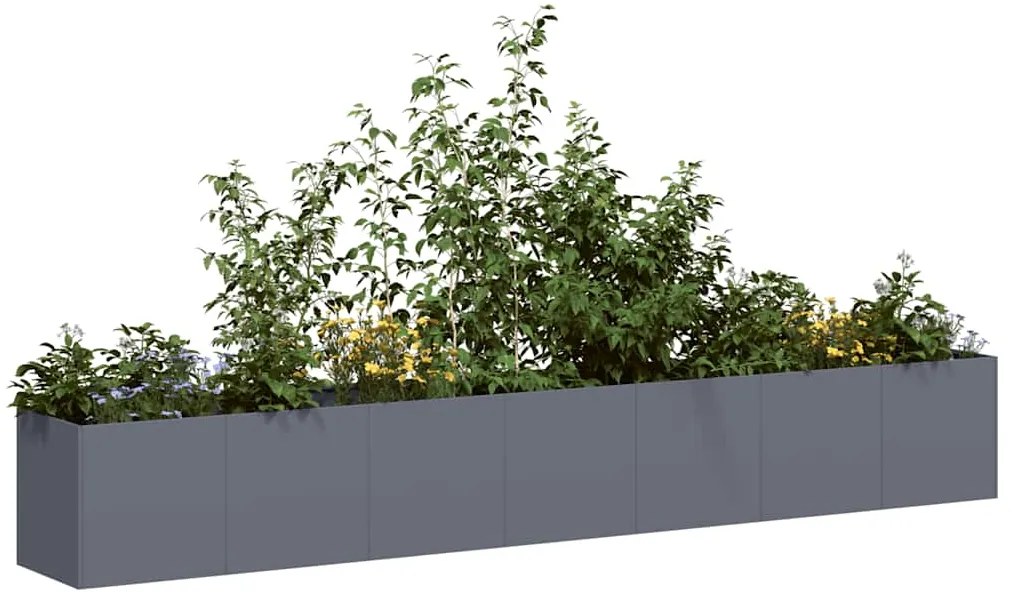 vidaXL Ζαρντινιέρα Ανθρακί 280x40x40 εκ. από Χάλυβα Ψυχρής Έλασης
