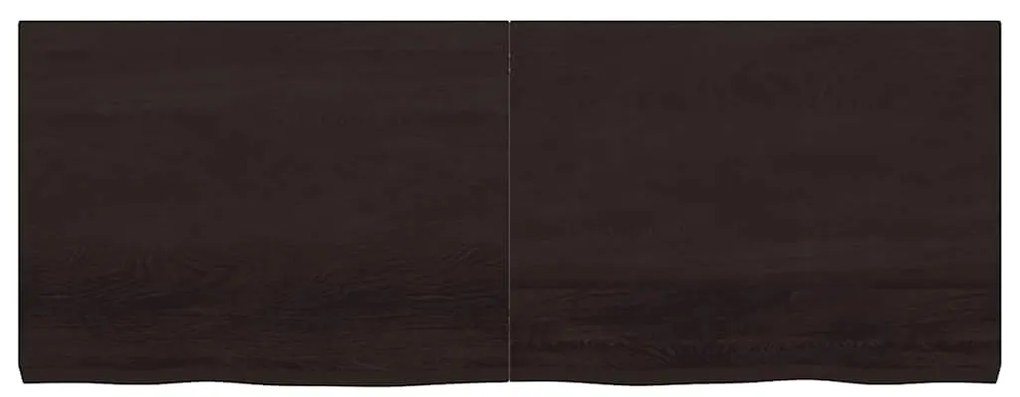 vidaXL Ράφι Τοίχου Σκούρο Καφέ 160x60x(2-6) εκ. Επεξ. Μασίφ Ξύλο Δρυός