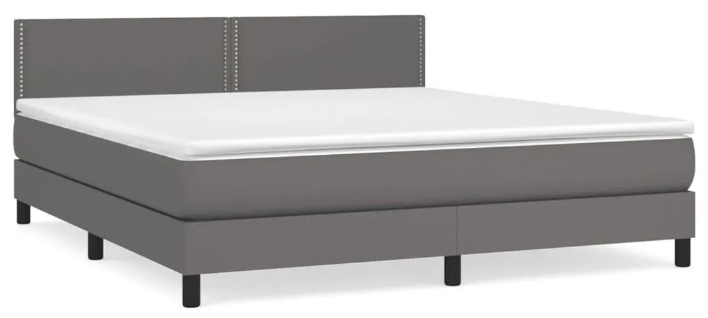 ΚΡΕΒΑΤΙ BOXSPRING ΜΕ ΣΤΡΩΜΑ ΓΚΡΙ 160X200ΕΚ. ΑΠΟ ΣΥΝΘΕΤΙΚΟ ΔΕΡΜΑ 3141075