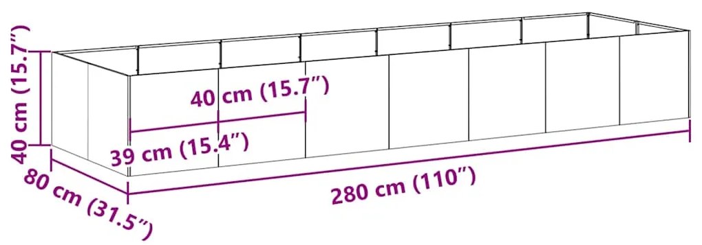 ΖΑΡΝΤΙΝΙΕΡΑ 280X80X40 ΕΚ. ΑΠΟ ΑΝΟΞΕΙΔΩΤΟ ΑΤΣΑΛΙ 860763