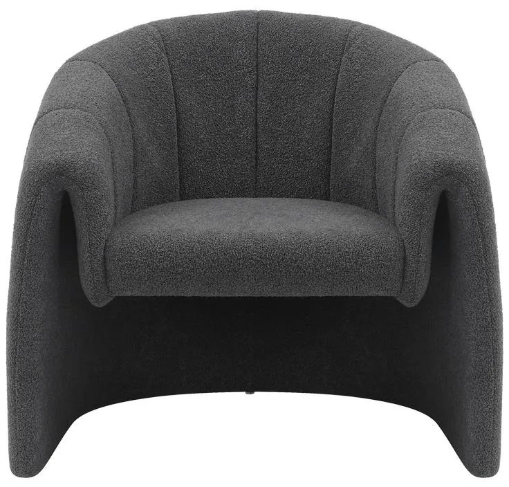 Πολυθρόνα Fassy μπουκλέ ύφασμα σε ανθρακί απόχρωση 80x66x80εκ 80x66x80 εκ.