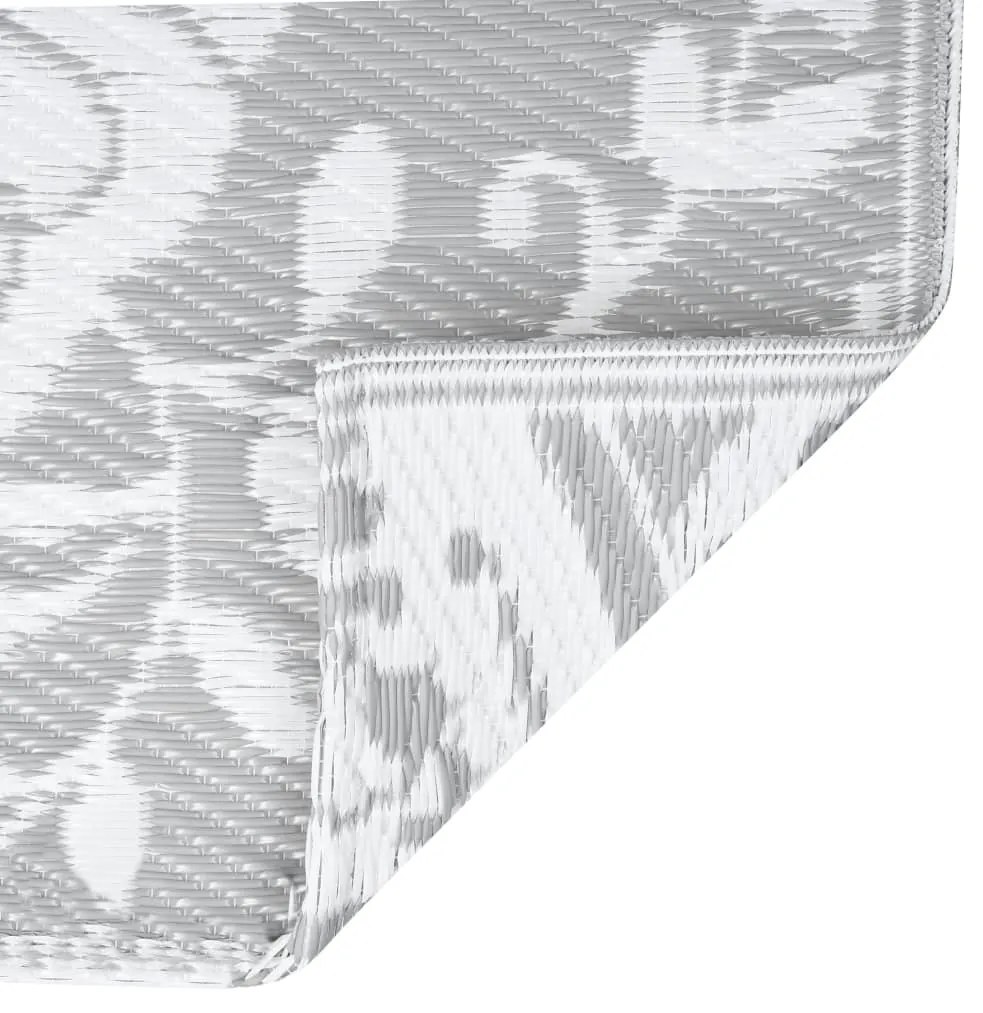 vidaXL Χαλί εξωτερικού χώρου ARAKIL ανοιχτό γκρι 80x150 cm PP