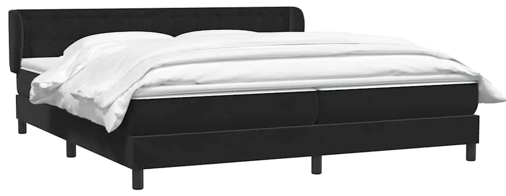 vidaXL Box Spring Κρεβάτι με στρώματα Μαύρο 180x210 cm Velvet