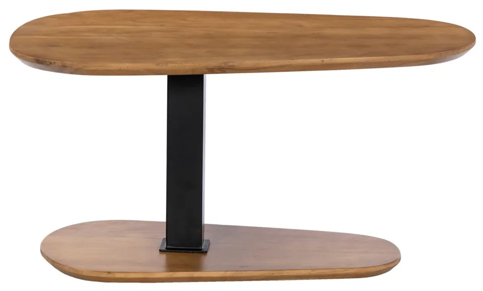 LEVEL COFFEE TABLE ΦΥΣΙΚΟ ΜΑΥΡΟ 95x65xH48cm