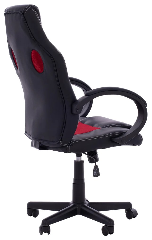 ΚΑΡΕΚΛΑ ΓΡΑΦΕΙΟΥ GAMING BUCKET HM1041.01 ΜΑΥΡΟPU+ΚΟΚΚΙΝΟ MESH 60x62x117 εκ.