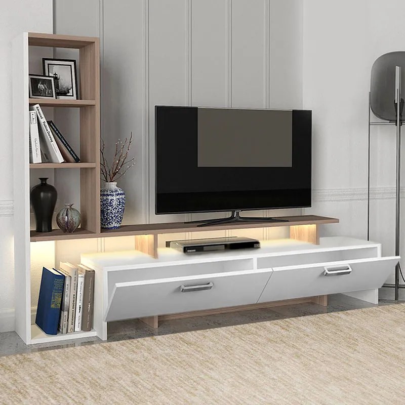 ΣΥΝΘΕΣΗ ΤΗΛΕΟΡΑΣΗΣ SIMAL MEGAPAP ΜΕ LED ΧΡΩΜΑ ΛΕΥΚΟ - CORDOBA 168,2X31,3X120ΕΚ.