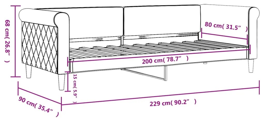 ΚΑΝΑΠΕΣ ΚΡΕΒΑΤΙ ΜΠΛΕ 80 X 200 ΕΚ. ΒΕΛΟΥΔΙΝΟΣ 354236