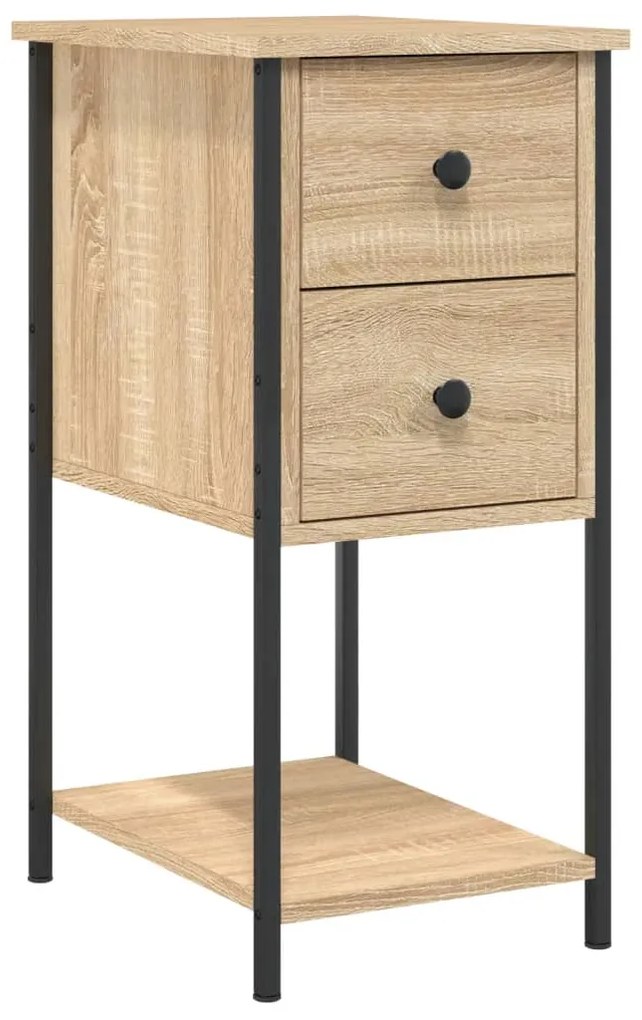 vidaXL Κομοδίνο Sonoma Δρυς 32 x 42 x 70 εκ. από Επεξεργασμένο Ξύλο