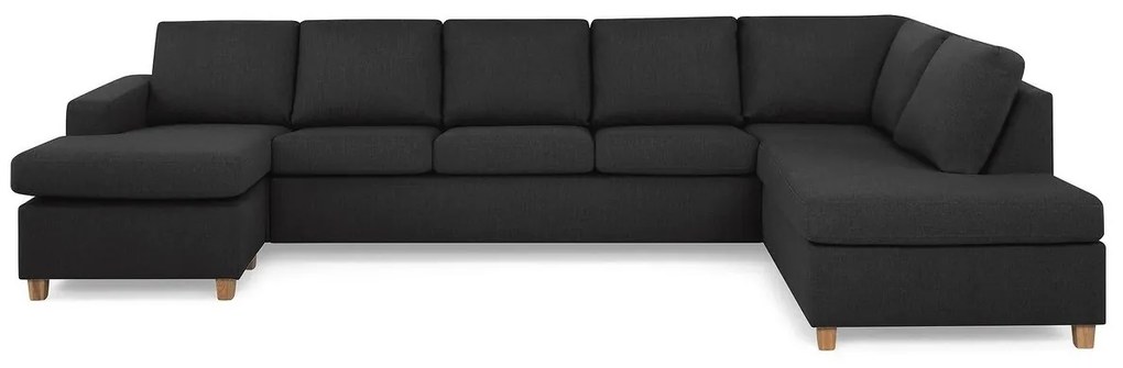 Γωνιακός Καναπές Scandinavian Choice C161, Μαύρο, 344x199x80cm