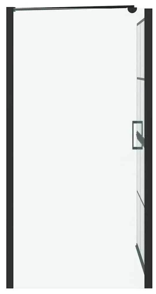 vidaXL Οθόνη ντους μπάνιου Μαύρο και Διαφανές 116 x 68 x 128 εκ.