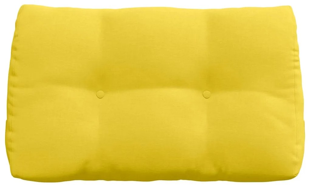 vidaXL Μαξιλάρι Πλάτης Απαλό Κίτρινο 80 x 24 x 50 εκ ύφασμα