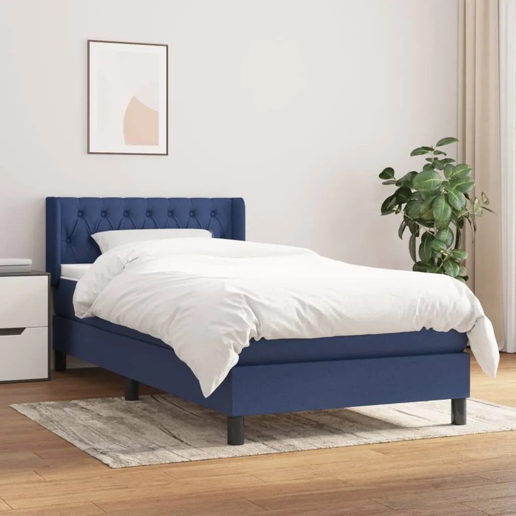 ΚΡΕΒΑΤΙ BOXSPRING ΜΕ ΣΤΡΩΜΑ ΜΠΛΕ 90X200 ΕΚ.ΥΦΑΣΜΑΤΙΝΟ 3129927