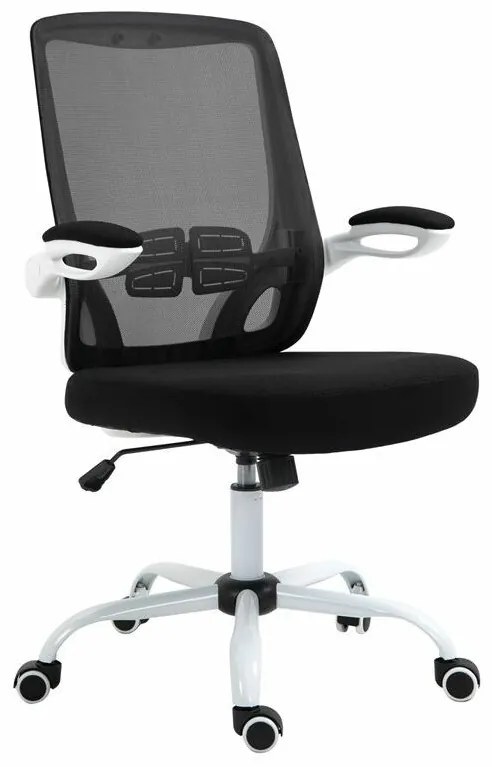 Καρέκλα γραφείου Mesa 505, Άσπρο, Μαύρο, 99x60x62cm, 12 kg, Με μπράτσα, Με ρόδες, Μηχανισμός καρέκλας: Κλίση | Epipla1.gr