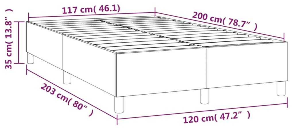 ΠΛΑΙΣΙΟ ΚΡΕΒΑΤΙΟΥ BOXSPRING ΜΑΥΡΟ 120X200 ΕΚ. ΥΦΑΣΜΑΤΙΝΟ 3120947