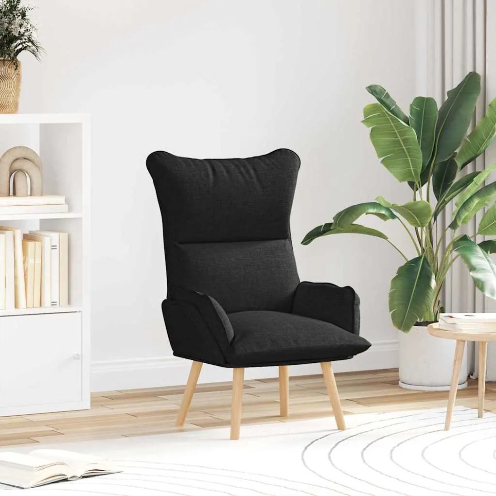 vidaXL Χαλαρωτική Πολυθρόνα Μαύρο 69 x 74 x 93 εκ. ύφασμα