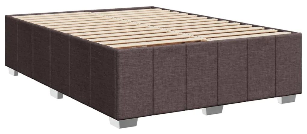 ΚΡΕΒΑΤΙ BOXSPRING ΜΕ ΣΤΡΩΜΑ ΣΚΟΥΡΟ ΚΑΦΕ 160X200 ΕΚ ΥΦΑΣΜΑΤΙΝΟ 3291729