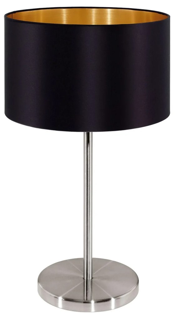 Φωτιστικό Επιτραπέζιο Maserlo 31627 Black Eglo Metal, Fabric