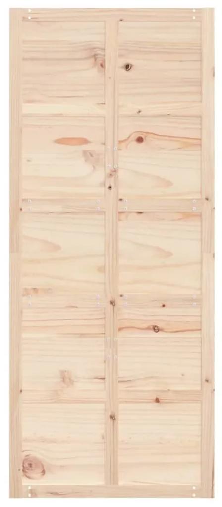 Πόρτα Αχυρώνα 90x1,8x214 εκ. από Μασίφ Ξύλο Πεύκου - Καφέ