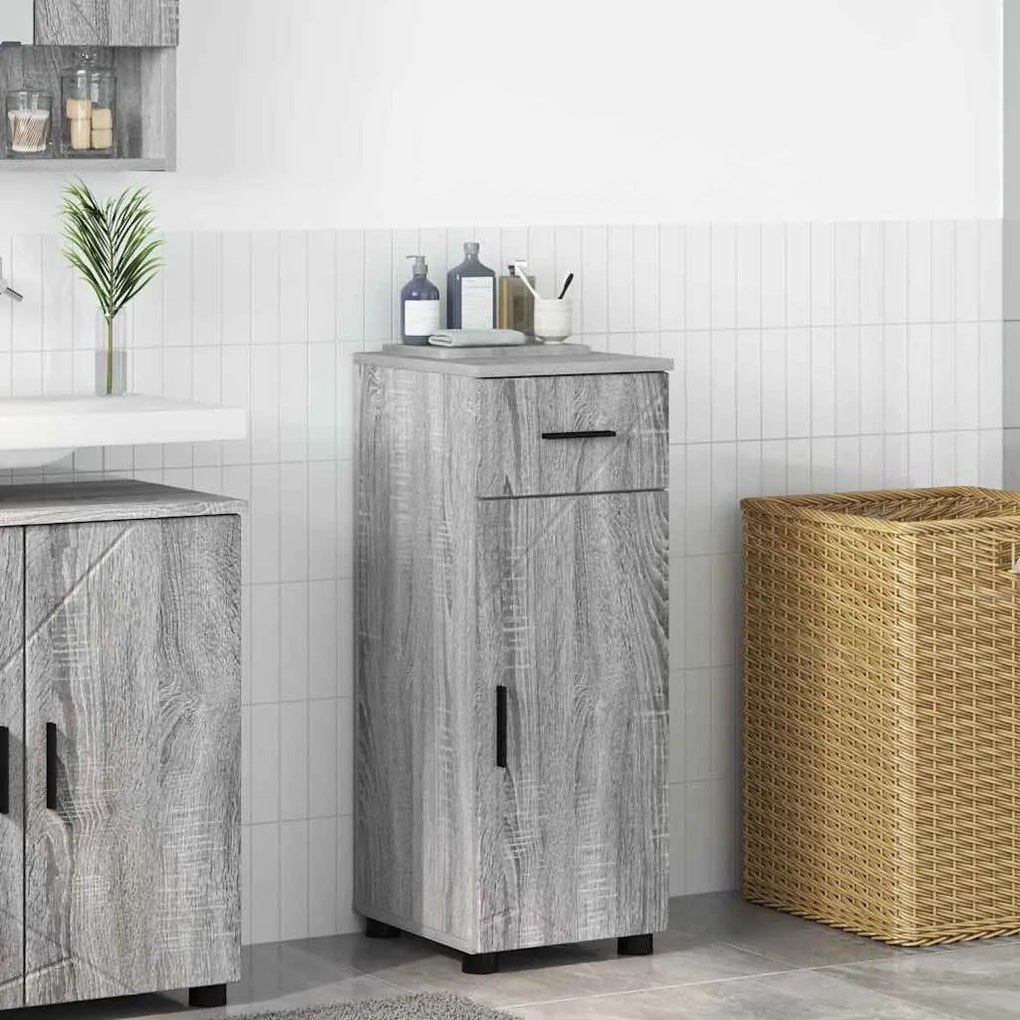 vidaXL Ντουλάπι Μπάνιου Γκρι sonoma 30 x 35 x 80 εκ Επεξεργασμένο ξύλο