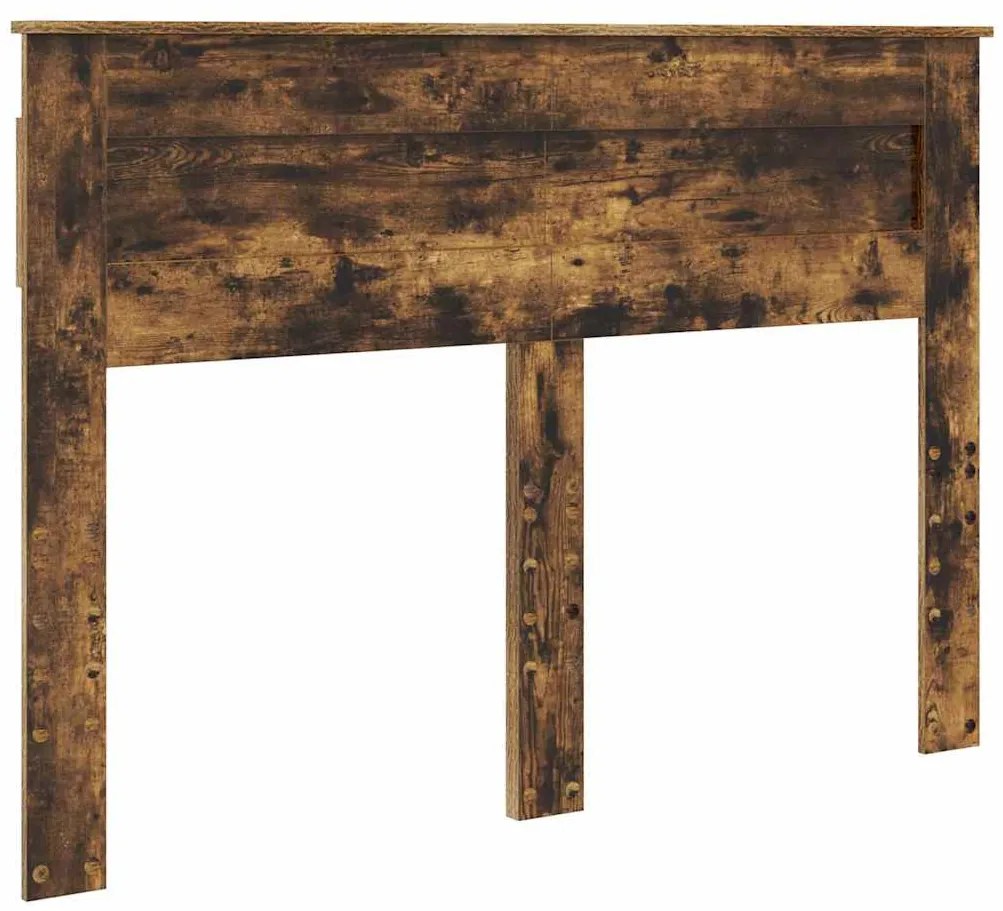 vidaXL Κεφαλάρι με κεφαλάρι Καπνιστό Δρύς 160 cm Επεξεργασμένο ξύλο