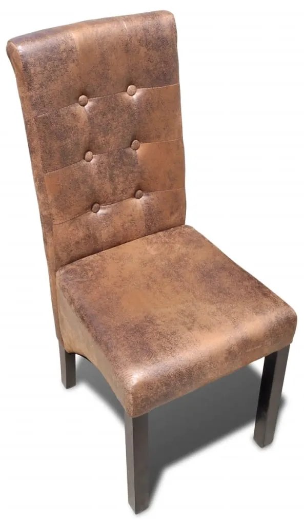 vidaXL Καρέκλες Τραπεζαρίας 6 τεμ. Καφέ από Συνθετικό Δέρμα