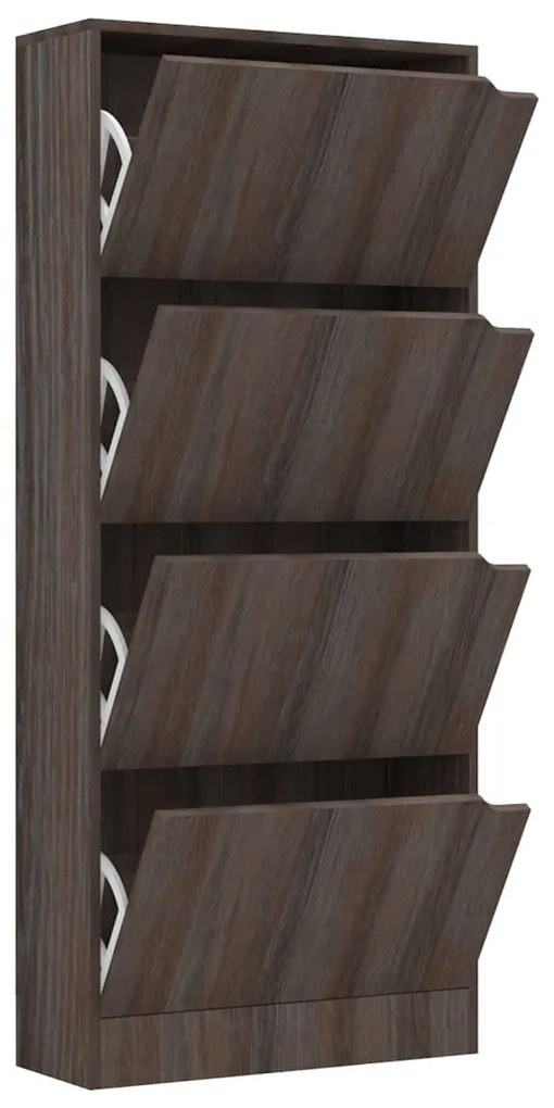 Παπουτσοθήκη 4 Πόρτες Γκρι Sonoma Δρυς 59x24x136 εκ Επεξ. Ξύλο 338135