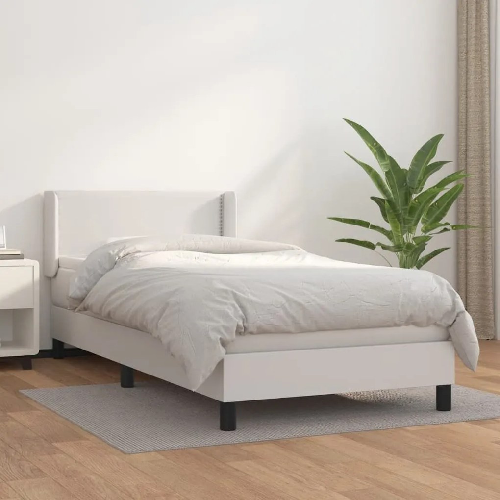 ΚΡΕΒΑΤΙ BOXSPRING ΜΕ ΣΤΡΩΜΑ ΛΕΥΚΟ 100X200ΕΚ.ΑΠΟ ΣΥΝΘΕΤΙΚΟ ΔΕΡΜΑ 3130704