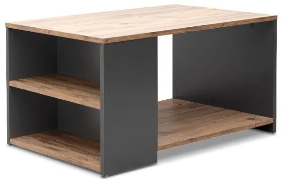Τραπεζάκι Σαλονιού Sylvia Pine Oak-Ανθρακί 90,2x59,2x48,1 GP041-0036,1 Megapap-GP041-0036,1-Ανθρακί GP041-0036,1