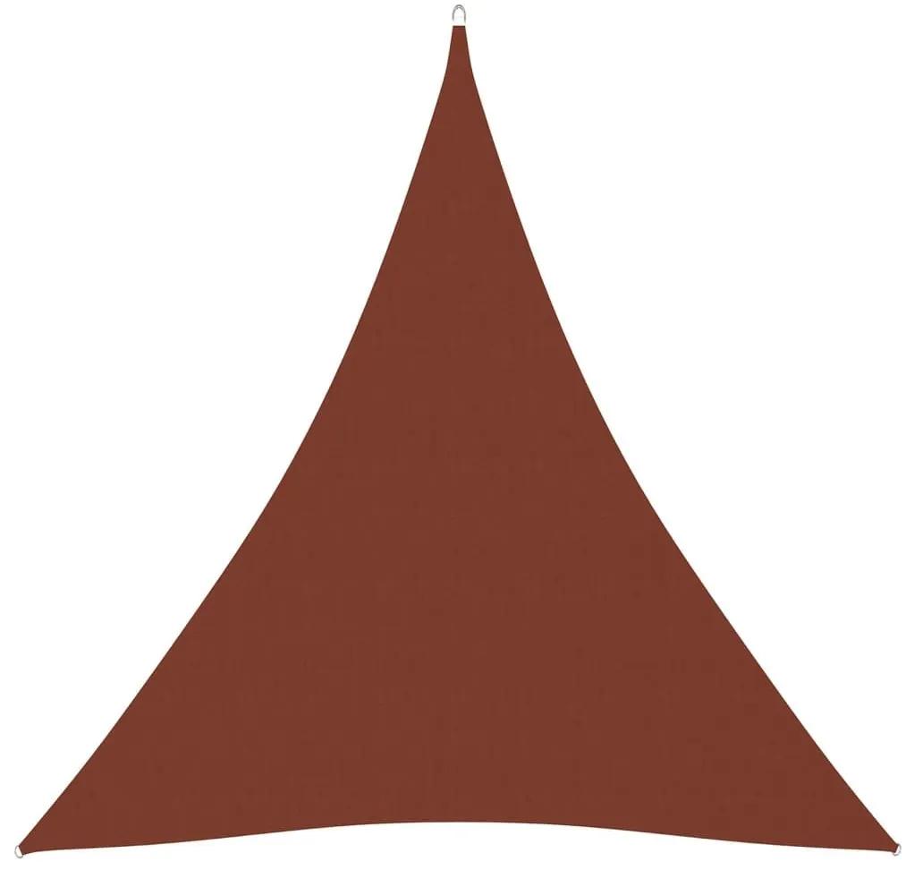 Πανί Σκίασης Τρίγωνο Τερακότα 4 x 4 x 4 μ. από Ύφασμα Oxford - Καφέ