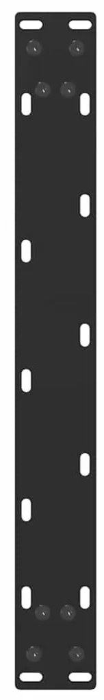 vidaXL Πόδια Τραπεζιού Σαλονιού σε Σχήμα U 2 τεμ. Μαύρο 50x(30-31) εκ. Ατσάλι