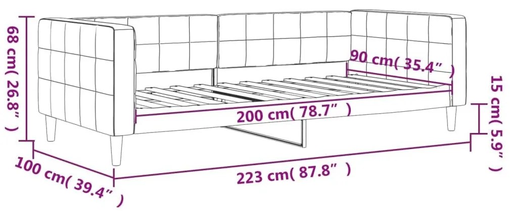 Καναπές Κρεβάτι Σκούρο Πράσινο 90 x 200 εκ. Βελούδινος - Πράσινο