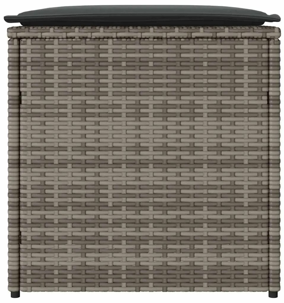 vidaXL Κουτί Μαξιλαριών Γκρι 50 x 50 x 50 cm συνθετικό ρατάν