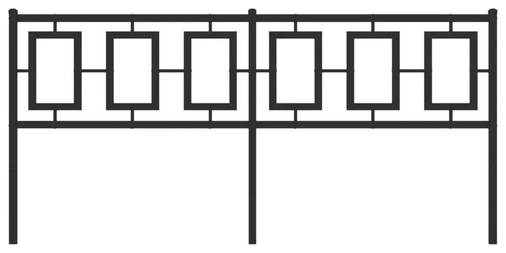 vidaXL Κεφαλάρι Μαύρο 180 εκ. Μεταλλικό