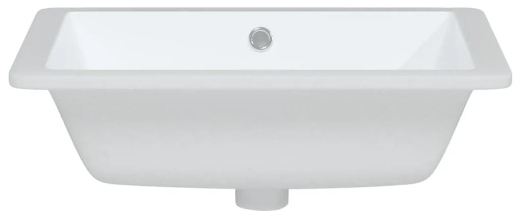 Νιπτήρας Μπάνιου Ορθογώνιος Λευκός 50x40,5x18,5 εκ. Κεραμικός - Λευκό