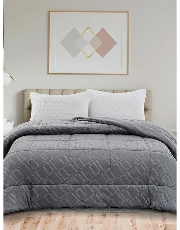 Κουβερτοπάπλωμα Klelia Light Grey Μονό (160x220)
