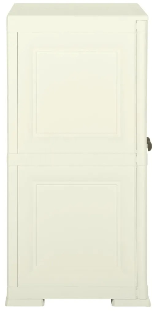 vidaXL Πλαστικό Ντουλάπι Κρεμ Ανοιχτό 79 x 43 x 85,5εκ με Σχέδιο Ξύλου