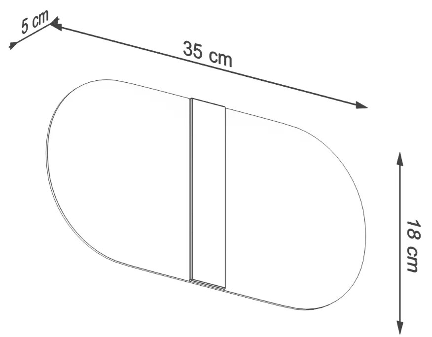 Sollux Φωτιστικό τοίχου Salia 2,γυαλί, χάλυβας,2xG9/40w